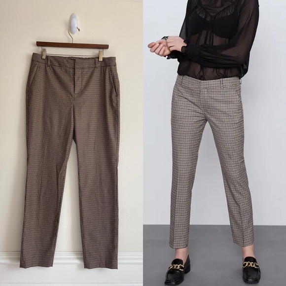 modern high rise pants zara